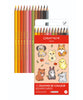 Caran d'Ache Kawaii Swisscolor Coloured Pencils Pack of 12 - Cute Animals