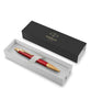 Parker IM Premium Ballpoint Pen - Red with Gold Trim