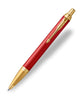 Parker IM Premium Ballpoint Pen - Red with Gold Trim
