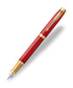 Parker IM Premium Fountain Pen - Red with Gold Trim