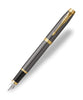 Parker IM Fountain Pen - Grey with Gold Trim
