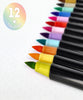 Legami Set of 12 Brush Markers - Pastel Colours