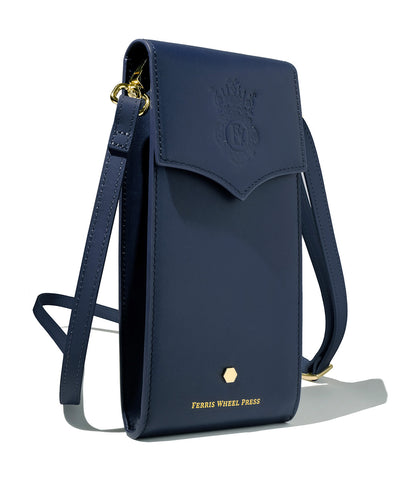 Ferris Wheel Press Leather Collection - The Pendant Purse Navy