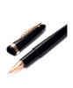 Pineider Tempi Moderni Rollerball Pen - Black and Rose Gold