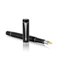 Parker Duofold Classic International Fountain Pen - Black with Chrome Trim