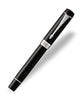 Parker Duofold Classic International Fountain Pen - Black with Chrome Trim