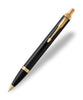 Parker IM Ballpoint Pen - Black with Gold Trim