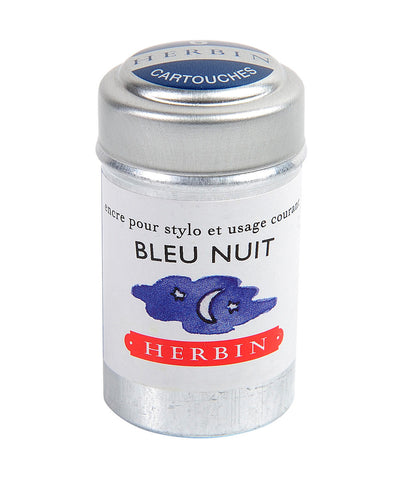 J Herbin Ink Cartridges - Bleu Nuit (Midnight Blue)