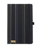 Castelli Black & Gold Collection Notebook - Stripes Black & Gold