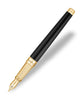S.T. Dupont Line D Fountain Pen (Large) - Black Lacquer & Gold