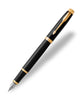 Parker IM Fountain Pen - Black with Gold Trim