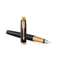 Parker IM Premium Fountain Pen - Black with Gold Trim