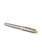 Parker IM Rollerball Pen - Brushed Metal with Gold Trim