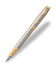 Parker IM Premium Fountain Pen - Warm Silver with Gold Trim