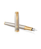 Parker IM Premium Fountain Pen - Warm Silver with Gold Trim