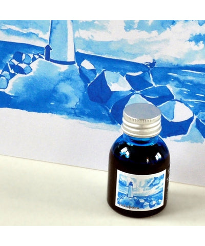Inkebara Limited Edition Fountain Pen Ink - Sea Blue