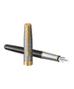 Parker Sonnet Fountain Pen - Premium Metal & Black Lacquer