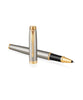 Parker IM Rollerball Pen - Brushed Metal with Gold Trim