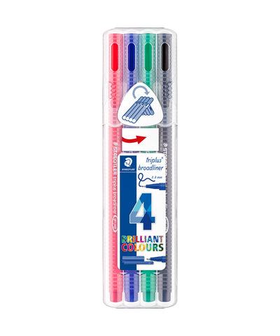 Staedtler Triplus Broadliner Pens - 4 Assorted Colours
