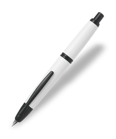 Pilot Capless Black Trim Fountain Pen - White