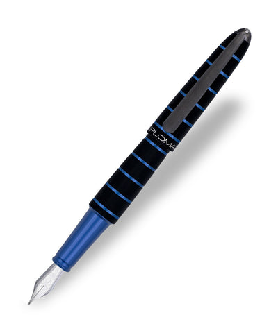Diplomat Elox Ring Fountain Pen - Black & Blue