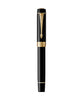 Parker Duofold Classic Rollerball Pen - Black with Gold Trim