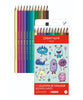 Caran d'Ache Kawaii Swisscolor Coloured Pencils Pack of 12 - Funny Monsters