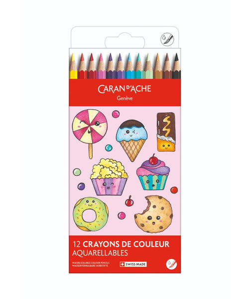 Caran d'Ache Kawaii Swisscolor Coloured Pencils Pack of 12 - Candy World