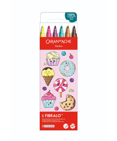 Caran d'Ache Kawaii Fibralo Fibre Tipped Pens Pack of 6 - Candy World