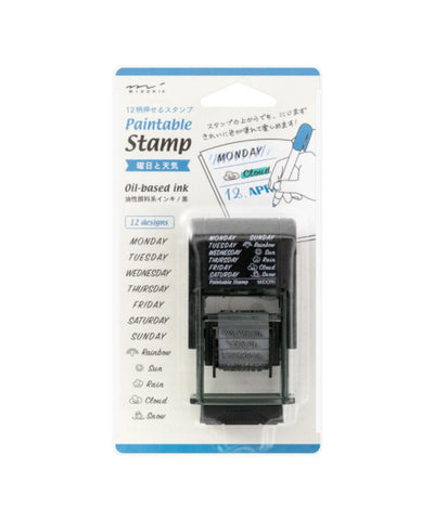 Midori Printable Stamp - Days of the Week and Weather