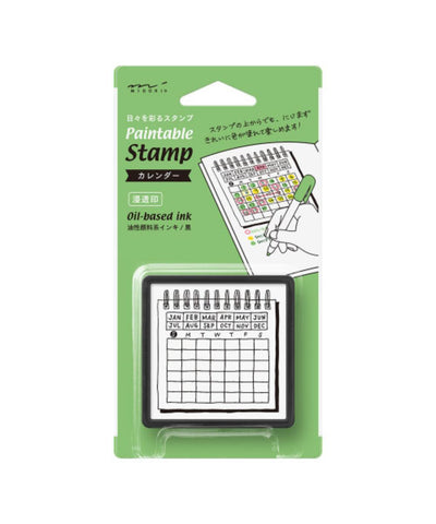 Midori Printable Stamp - Pre-inked Calendar