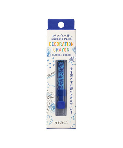 Midori Decoration Crayon - Light Blue x Blue