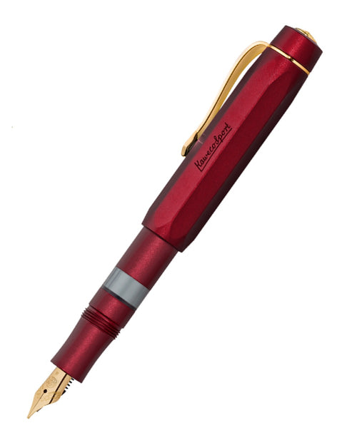 Kaweco Piston Sport AL Solo Fountain Pen - Burgundy/Gold