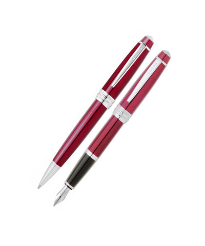 Cross Bailey Fountain & Ballpoint Gift Set - Red Lacquer