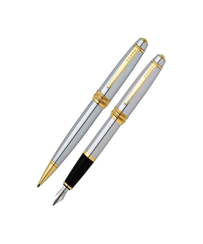 Cross Bailey Fountain & Ballpoint Pen Set - Medalist with Gold Trims