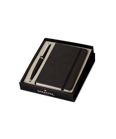 Sheaffer VFM Ballpoint Pen & Notebook Set - Matte Black with Chrome Trims