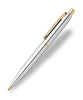 Sheaffer VFM Ballpoint Pen & Notebook Set - Chrome with Gold Plated Trims