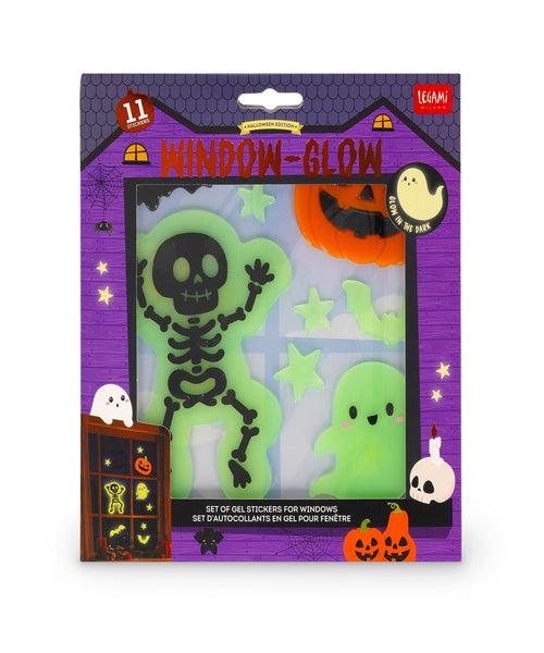 Legami Halloween Gel Window Stickers Small - Skeleton & Ghosts