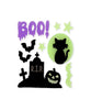 Legami Halloween Window Gel Stickers Small - Cat & Tombstone
