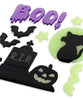 Legami Halloween Window Gel Stickers Small - Cat & Tombstone