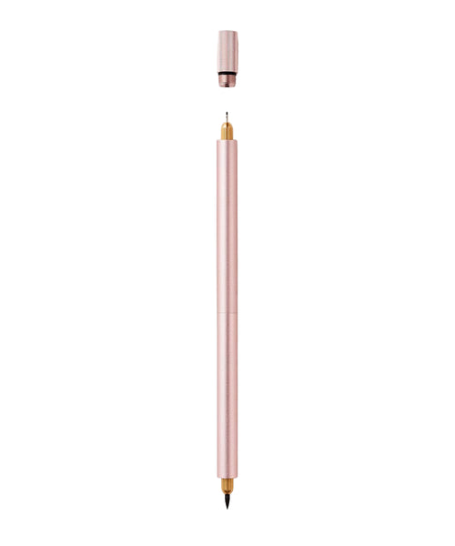 Tom's Studio Lumos Refillable Fineliner & Brush Pen - Duo Tip - Rose Gold