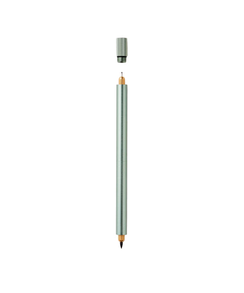 Tom's Studio Lumos Refillable Fineliner & Brush Pen - Duo Tip - Sage