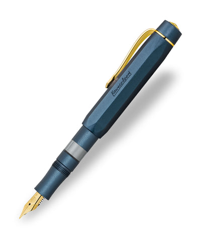 Kaweco Piston Sport AL Fountain Pen Starter Set - Navy/Gold