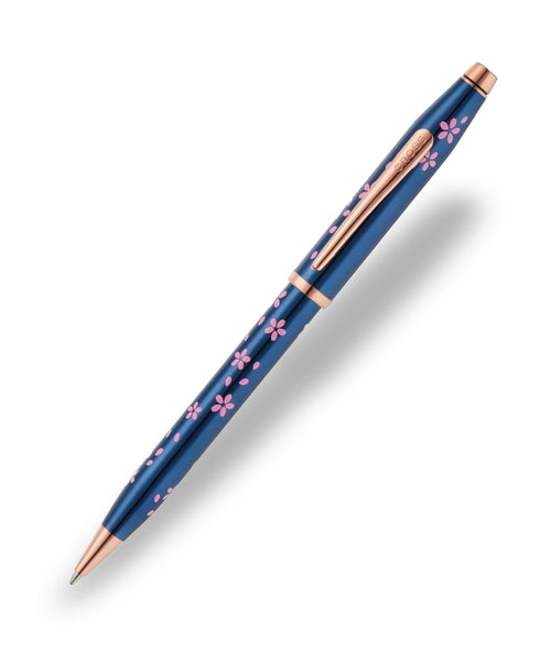 Cross Century® II Cherry Blossom Translucent Blue Lacquer Ballpoint Pen