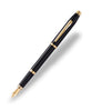 Cross Century II Black Lacquer with 23KT Gold-Plated trim and 23KT Gold-Plated Fine Nib Fountain Pen