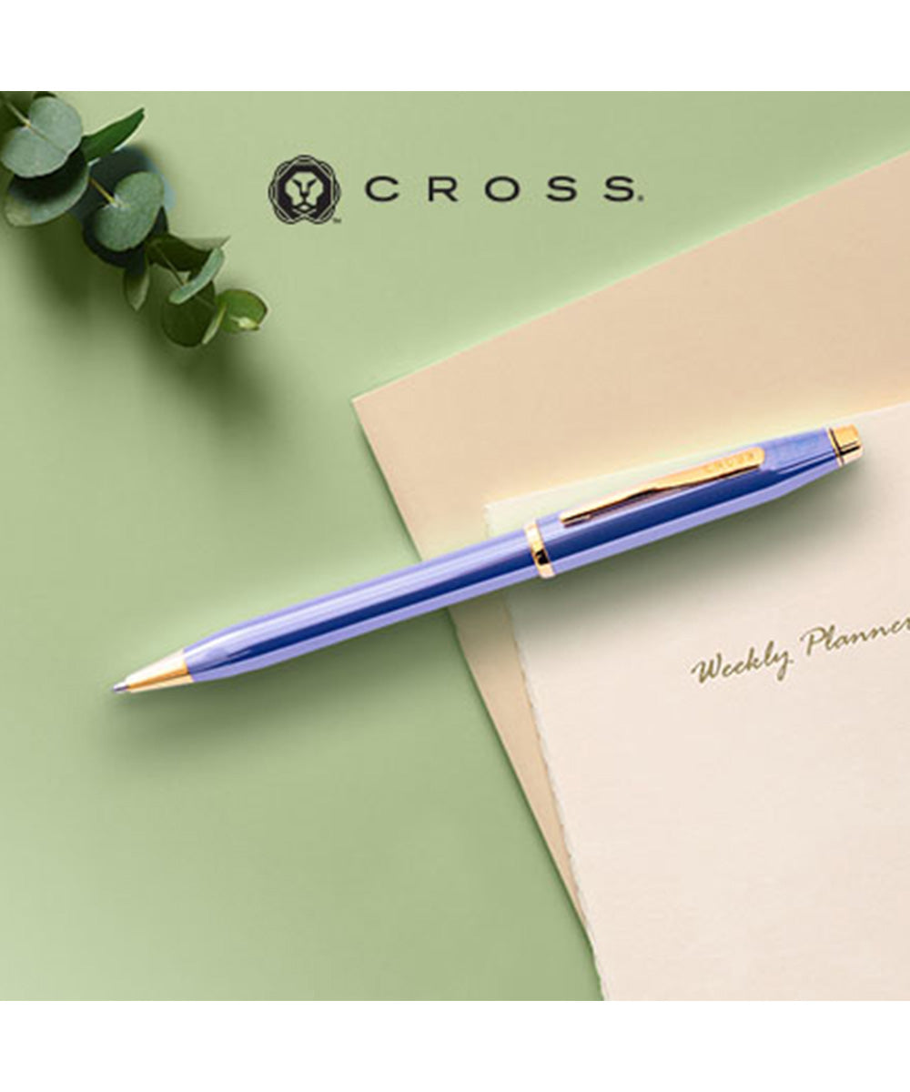 Cross Century Ii Doorschijnende Blauw-Verchroomde Medium Penpunt Vulpen Cross Century Ii Doorschijnende Blauw-Verchroomde Medium Penpunt Vulpen