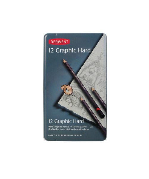 Derwent Graphic Pencils - Set of 12 B-9H (Hard)
