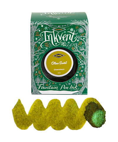 Diamine Inkvent Green Edition Fountain Pen Ink - Olive Swirl