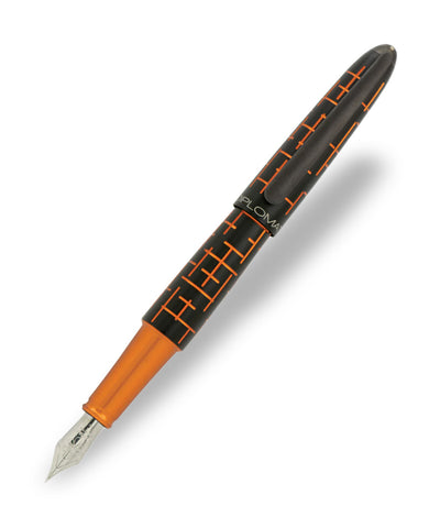 Diplomat Elox Matrix Fountain Pen - Black & Orange