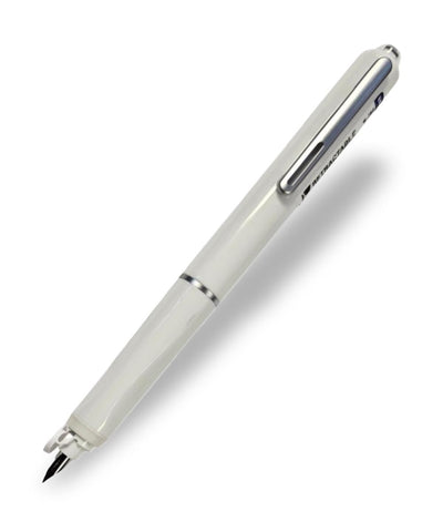 WRITECH Retractable Fountain Pen White (Blue Ink)